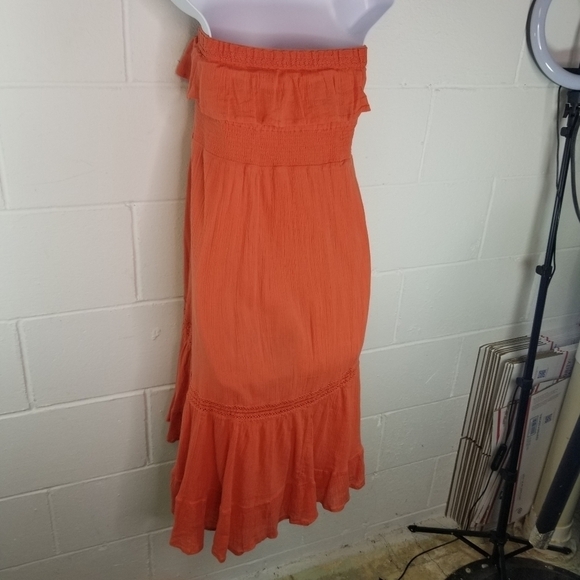 Anthropologie HD in Paris coral strapless dress - Picture 6 of 8